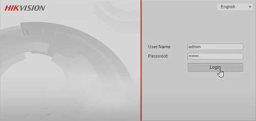 hikvision login form web browser