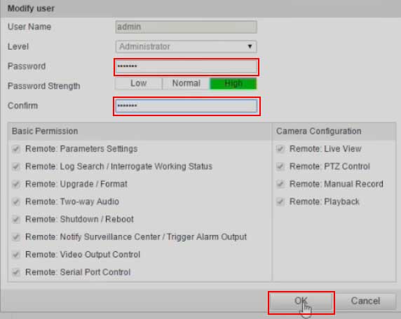 default password hikvision