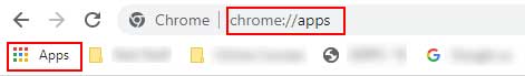 Google chrome web store shortcut