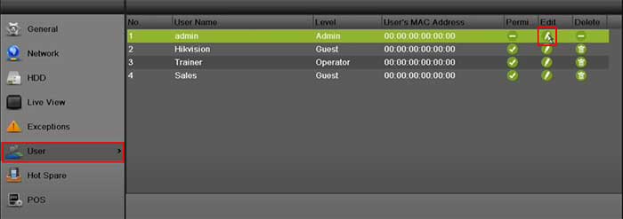 hikvision edit user password