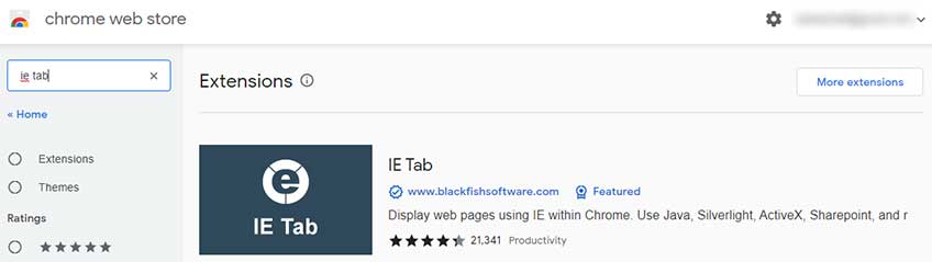 IE tab Chrome